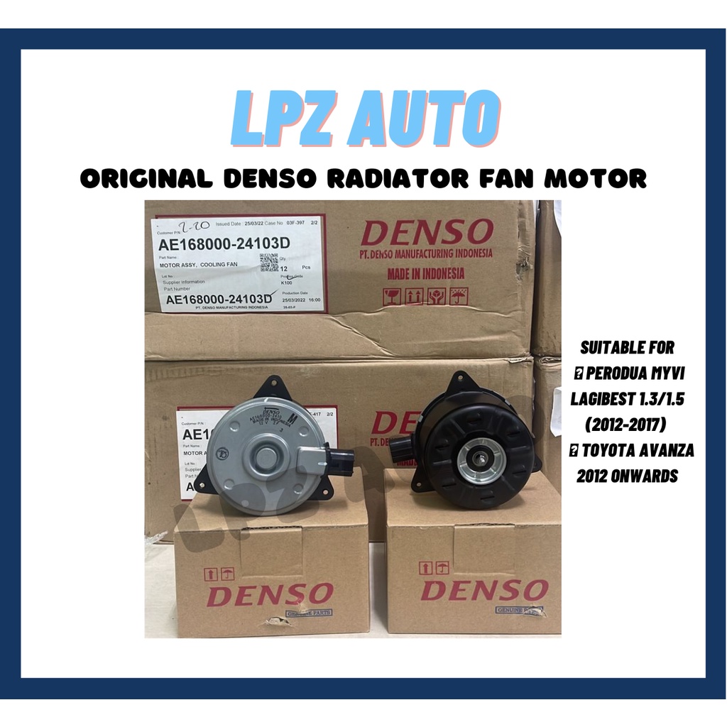 ORIGINAL DENSO Radiator Fan Motor 168000 2380 2410 PERODUA MYVI