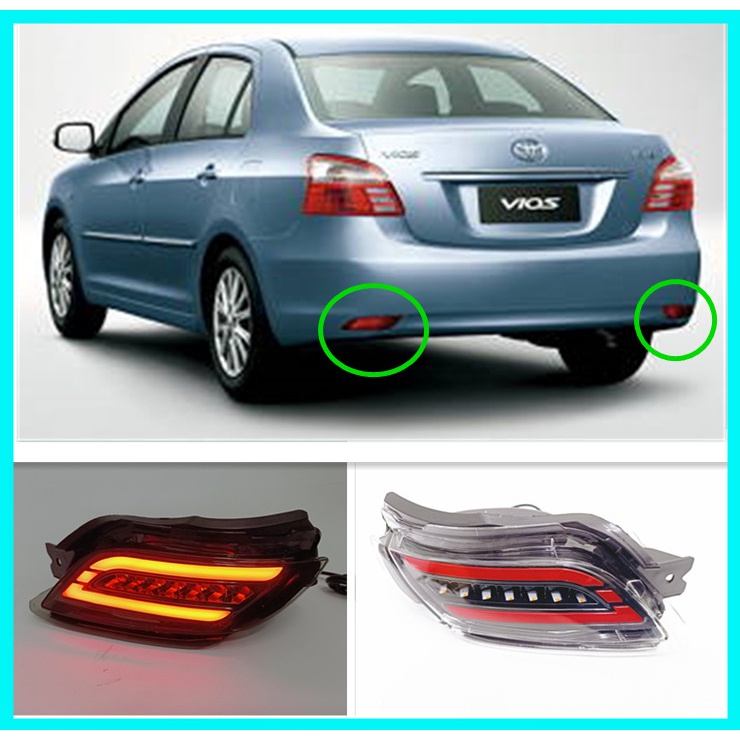 Toyota Vios Ncp Rear Bumper Led Reflector Welcome Runing