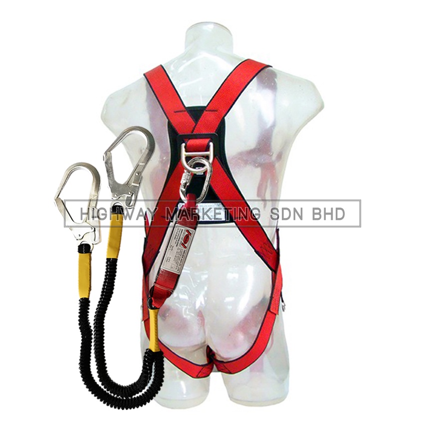 Original Full Body Harness C W Double Absorbing Lanyard Swelock K