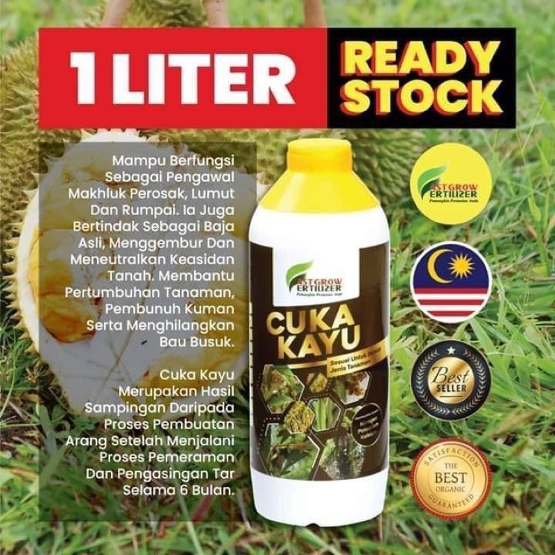 Fastgrow Cuka Kayu Organik Liter Shopee Malaysia