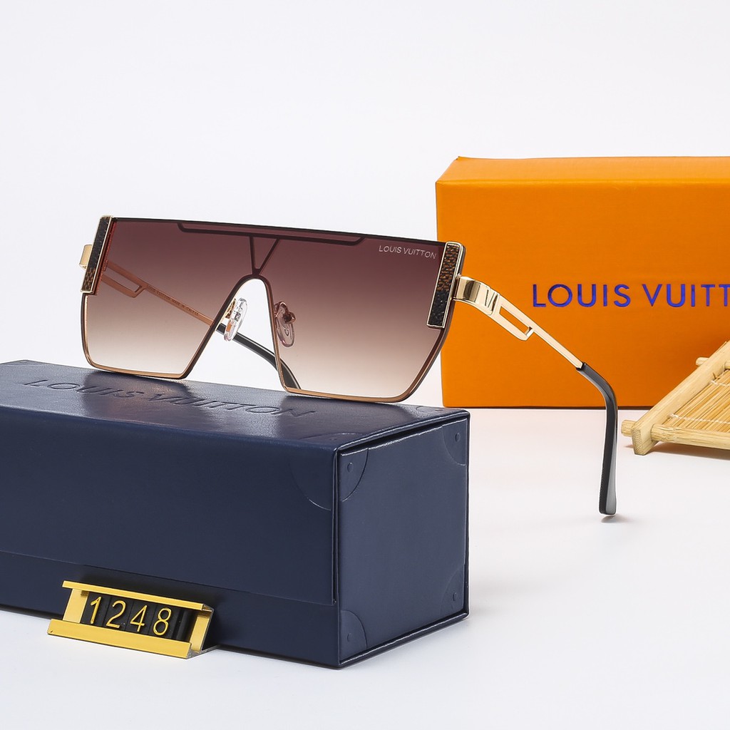 Cermin Mata Hitam Mewah Persegi Retro Baharu LV Louis Vuitton Untuk