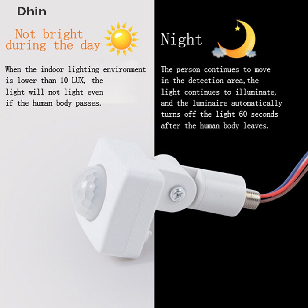 Dhin 220V PIR Body Infrared Motion Sensor Automatic Switch Infrared