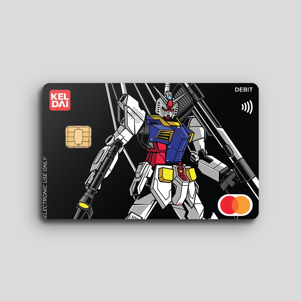 Keldai Sticker Skin Card Series Gundam Vinyl Atm Debit Credit