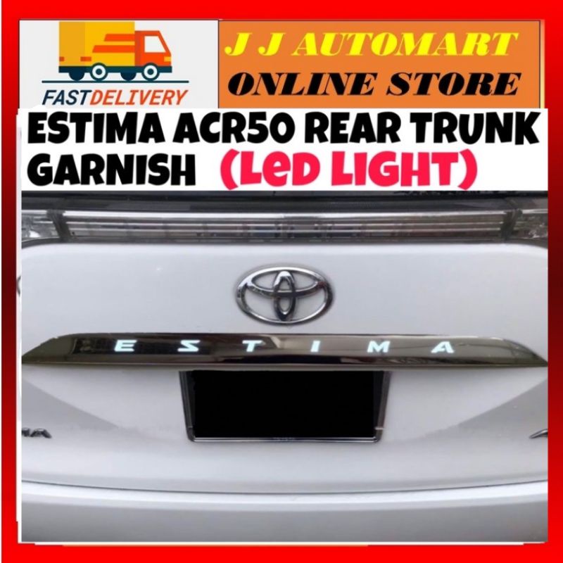 Toyota Estima Acr Led Chrome Rear Trunk Garnish