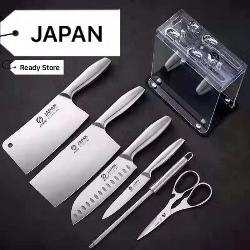 Set Pisau Dapur Tajam Set Japan Stainless Steel Kitchen Knife Pisau