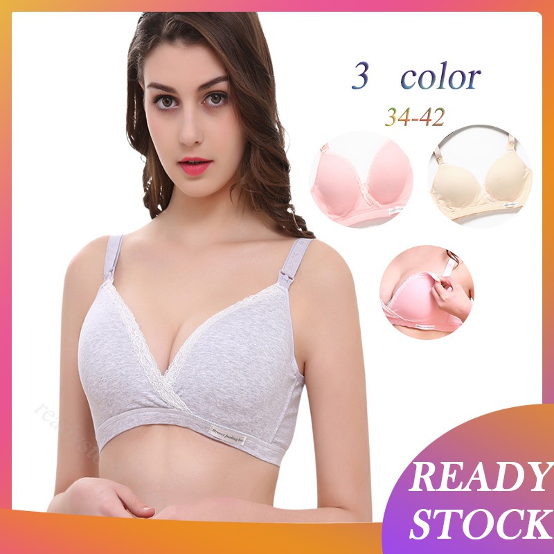 In Stock Push Up Nursing Bra Wireless Bralette Breastfeeding