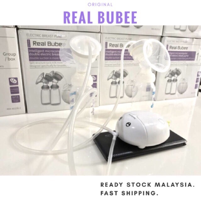 ORIGINAL Real Bubee Double Electric Breast Pump Breastfeeding Pam