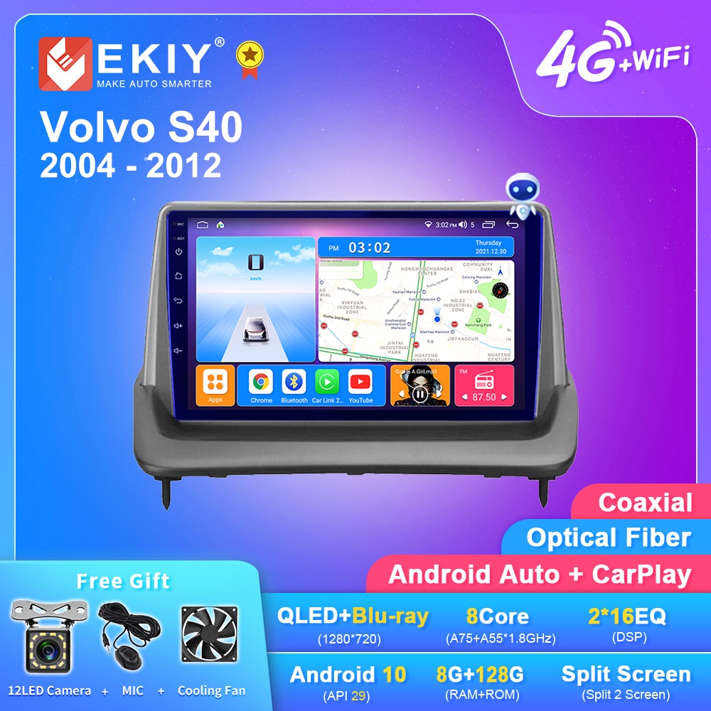 EKIY T7 Android Auto Radio For Volvo S40 2004 2012 C30 2006 2013 C70