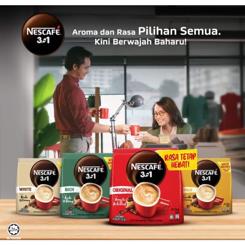 Wajah Baharu Nescafe Mild Rich Original White Kopi O Shopee Malaysia