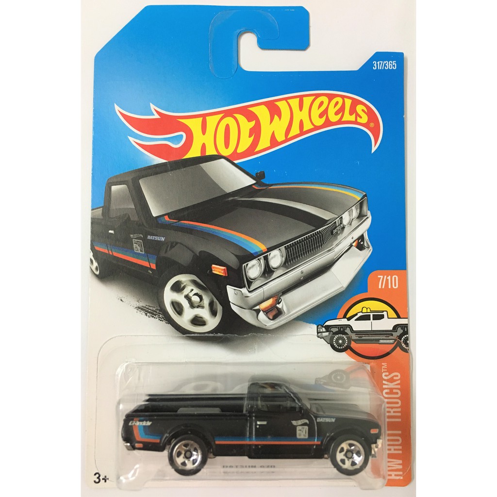Hot Wheels 2017 JDM 317 365 7 10 HW Hot Trucks Datsun 620 Black Nissan