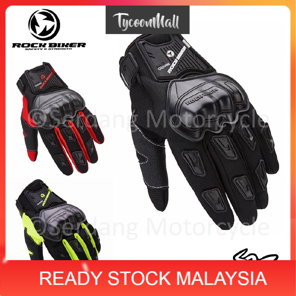 Motorpart Rock Biker Riding Gloves Sarung Tangan Motor Biker Cycling