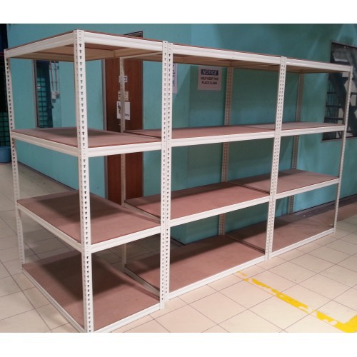 NEXUS Beige 4 Level Boltless Heavy Duty Rack Besi Rak Barang Rak