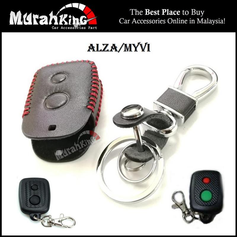 Perodua Myvi Old Keyless Remote Leather Car Key Cover Case Black