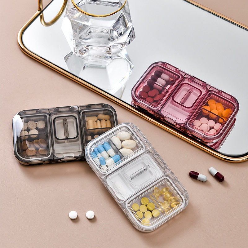 Ready Stocksportable Pill Cutter Box Pill Splitter Medicine Box