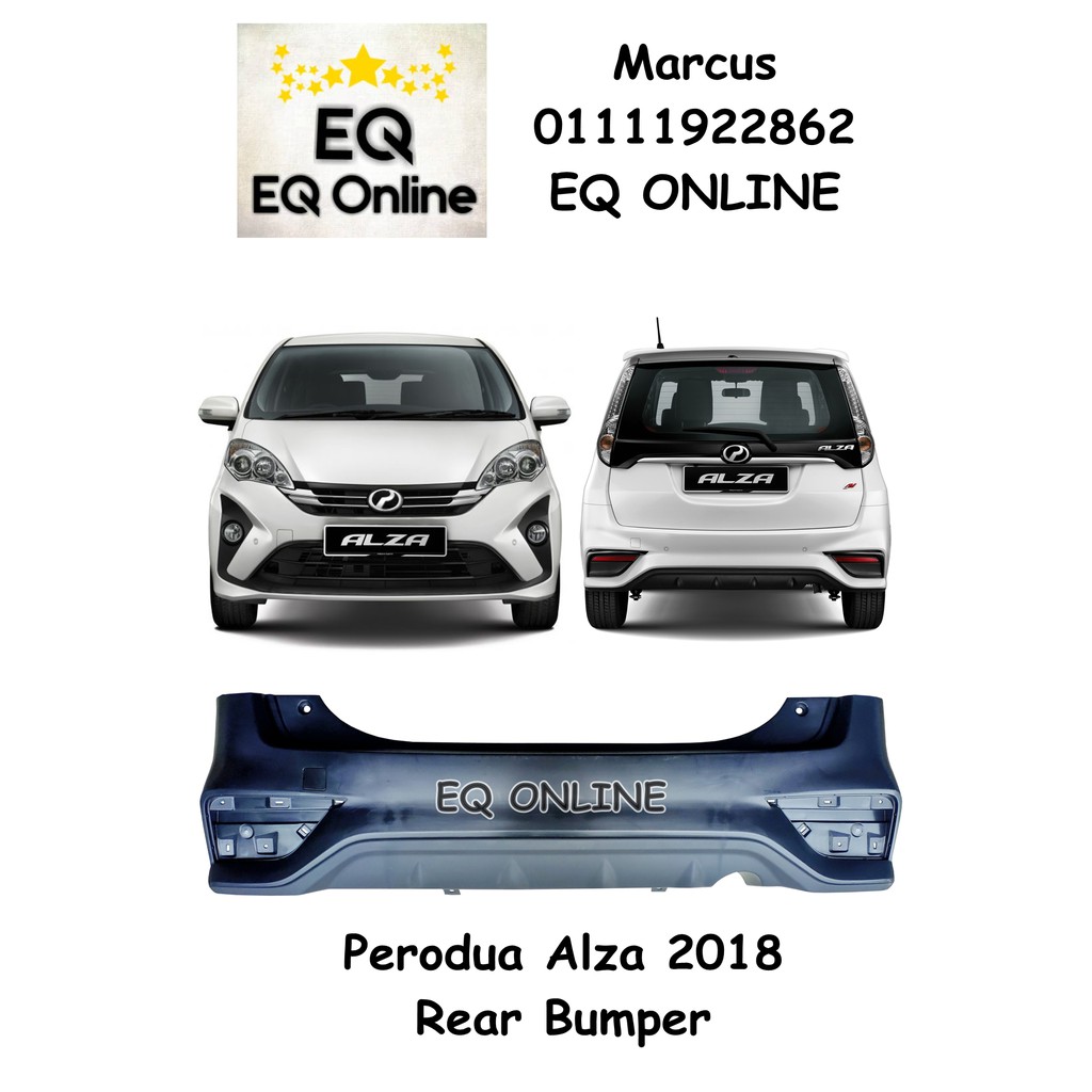 Perodua Alza 2018 Rear Bumper PP Plastic Malaysia BUMPER BELAKANG