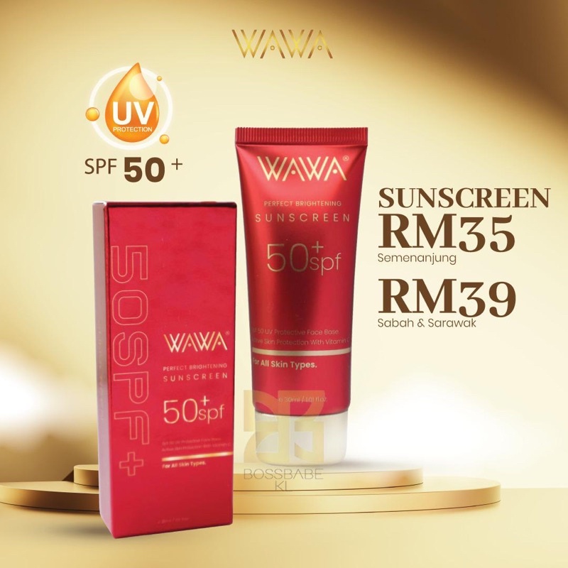 WAWA SUNSCREEN SPF50 READY STOCK ODER TODAY POS TODAY Shopee