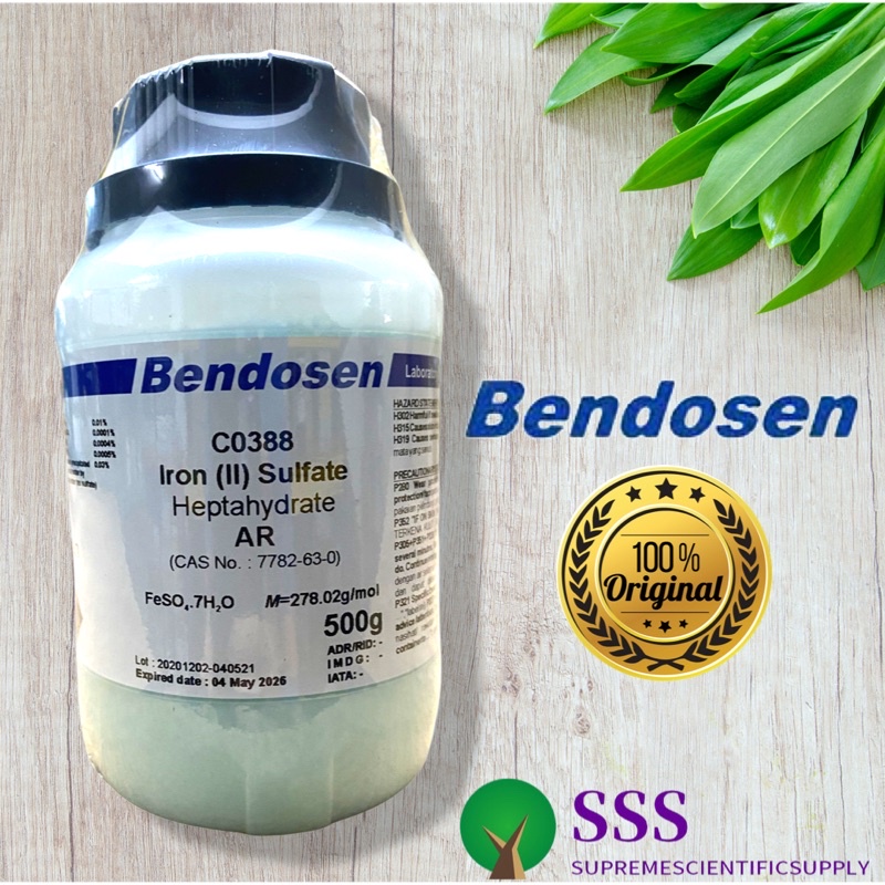 Ready Stock Iron II Sulfate Heptahydrate AR Bendosen 500g