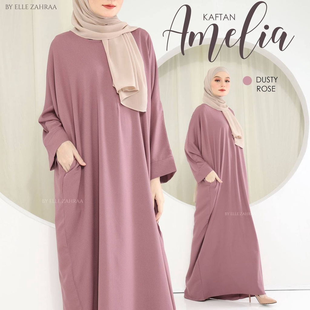 KAFTAN POKET JUBAH ELLE AMELIA Kaftan Berpoket Nursing Friendly