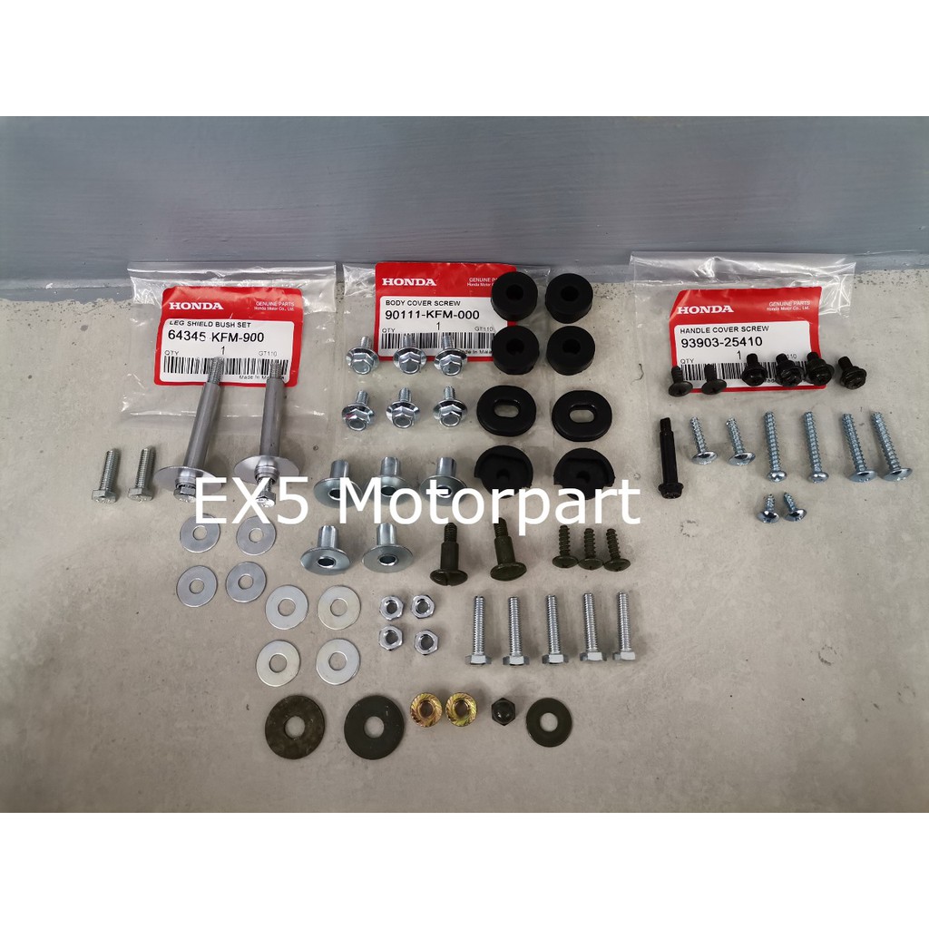 Ex High Power Ex Dream Cover Screw Skru Body Full Complete Set Honda