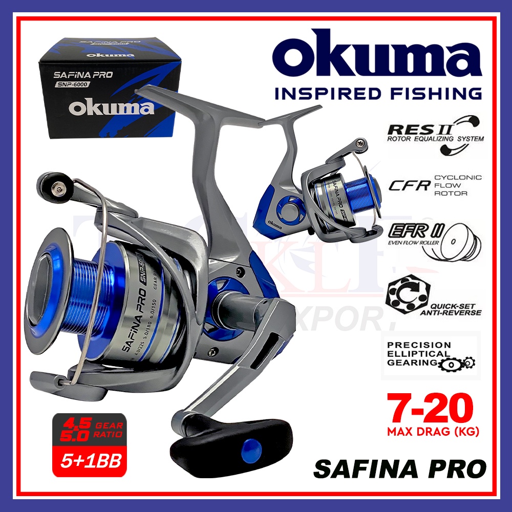 Kg Maxdrag Okuma Safina Pro Spinning Fishing Reel Mesin Pancing