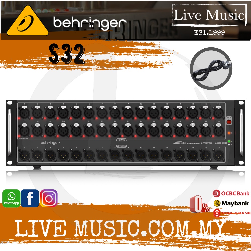 Behringer S32 32 Channel Stage Box S 32 S 32 Shopee Malaysia