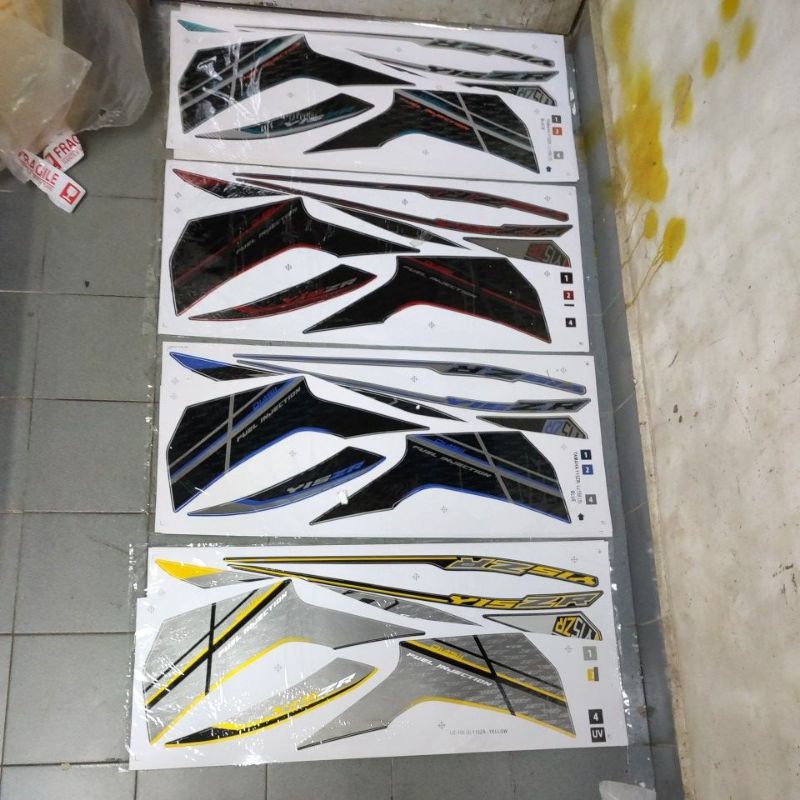 Stiker Sticker Body Stripe Cover Set 5 Yamaha Y15zr Y15 Lc150