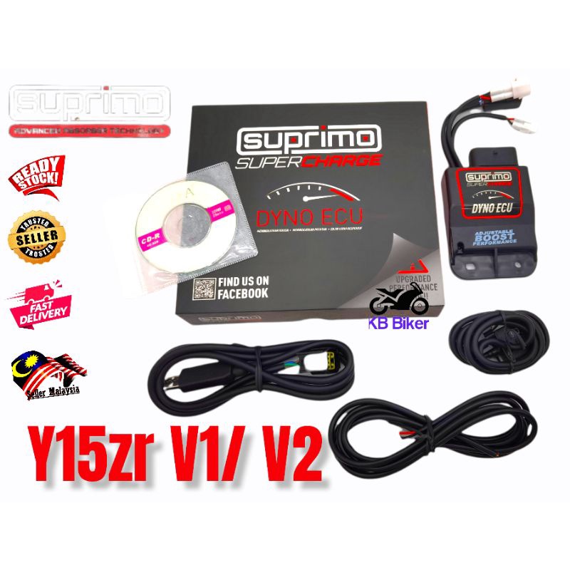 SUPRIMO ECU DYNO RS150 Y16ZR Y15ZR V1 V2 Lc135 V8 Fi WITH SOFTWARE DYNO