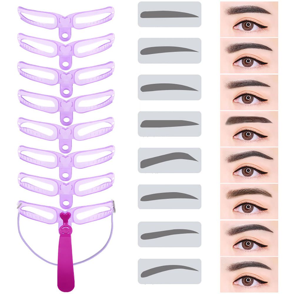 Pcs Lot Eyebrow Stencil Reusable Eyebrow Shaper Brow Stamp Template