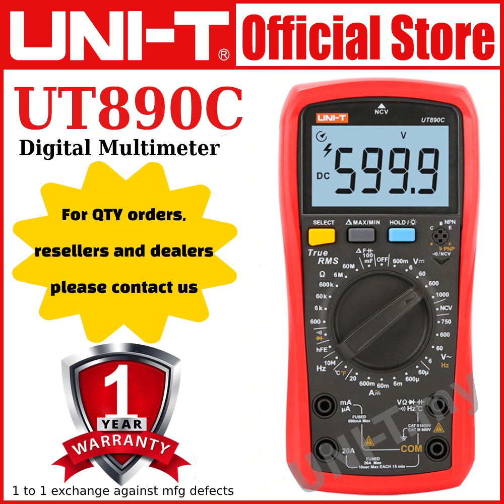 UNI T UT890C UT890D Digital Multimeter Shopee Malaysia