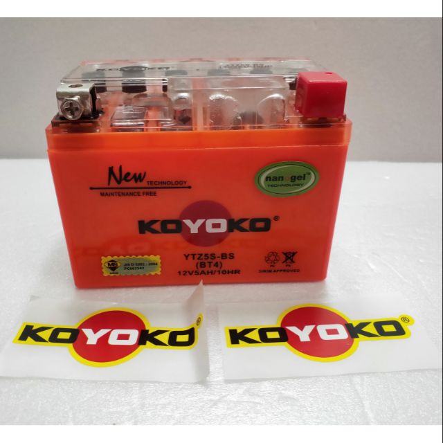 KOYOKO NANOGEL BATTERY YTZ5 BS Shopee Malaysia