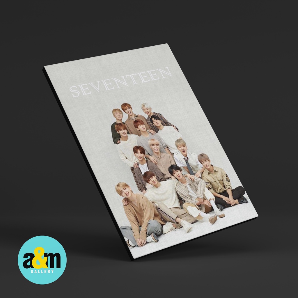 Kayu Hiasan Dinding Seventeen Wooden Poster K Pop Room Wall Hanging I