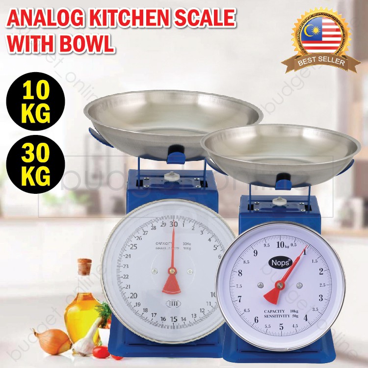 Kitchen Scale Kg Measuring Analog Scale Spring Balance With Bowl