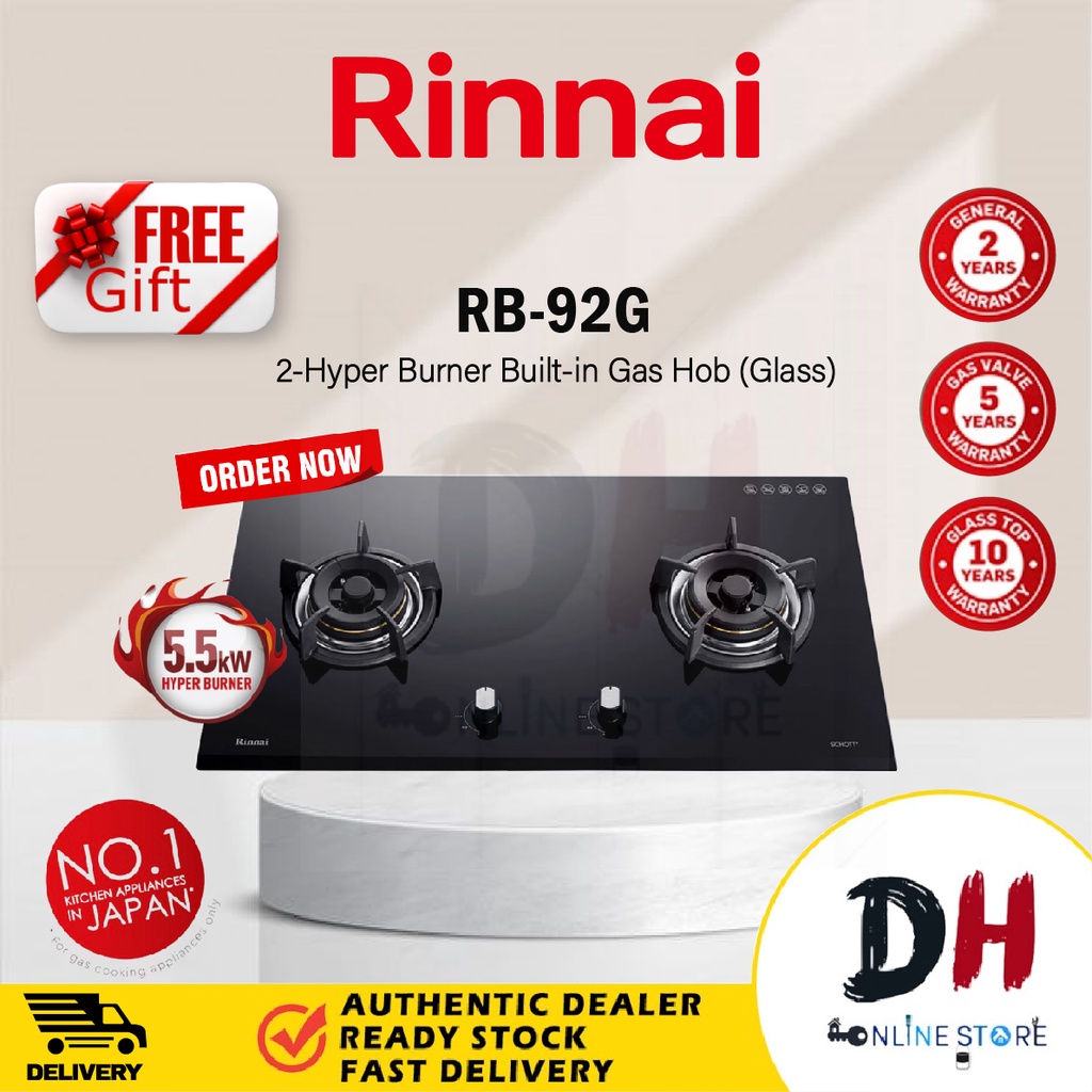 Rinnai Rb G Built In Hyper Burner Gas Hob Cooking Gas Hob Shopee