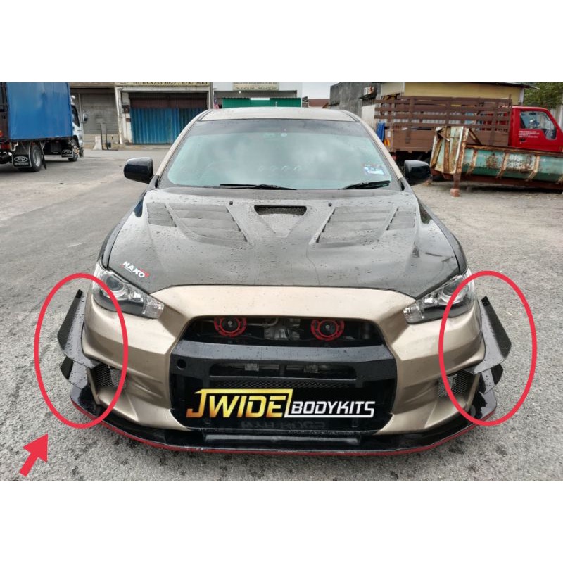 Inspira Lancer Evo10 Varis V3 Canards 4pcs Shopee Malaysia