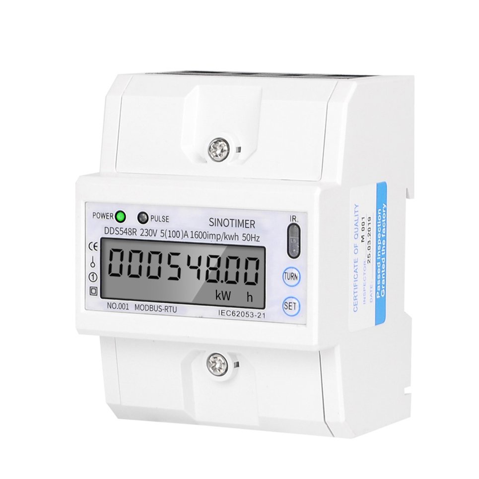 Bw Sinotimer Dds R Rs A V Ac Single Phase Din Rail Kwh