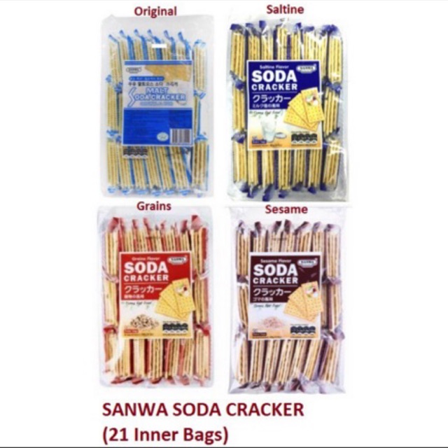 Sanwa Soda Cracker Saltine Sesame Original Grain Flavor 480g 21pcs