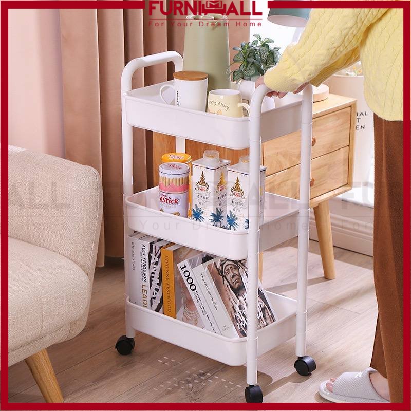 Furnimall Trolley Rack Tier Multifunction Storage Office Shelves Home