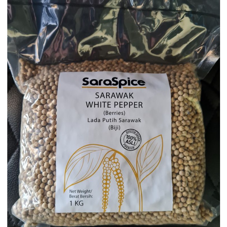 Saraspice Kg Sarawak White Pepper Whole Kg Lada Putih Sarawak