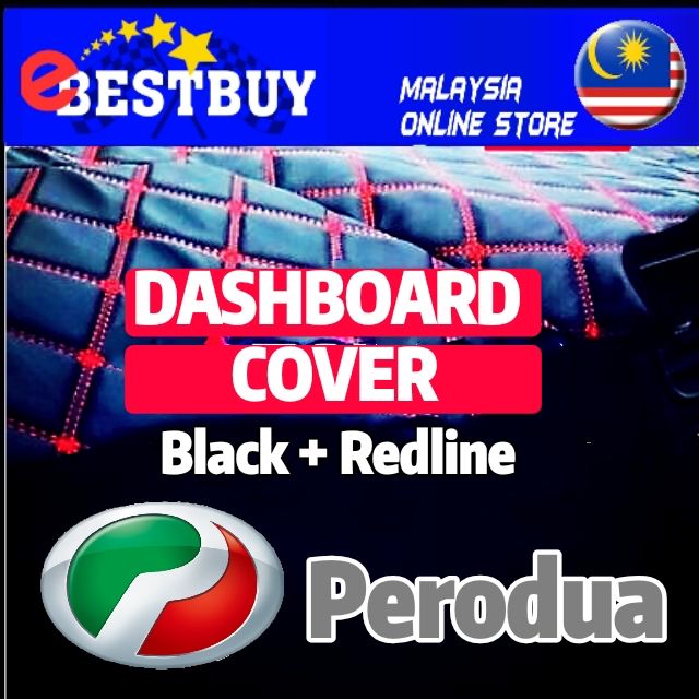 DAD RED Line PERODUA Dashboard Nonslip Axia Alza Aruz Bezza Kancil