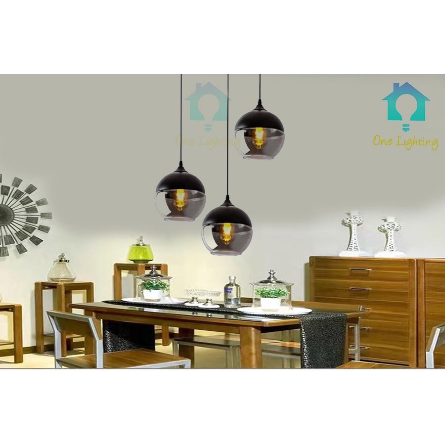 Nordic Modern Loft Hanging Glass Pendant Lights Led Retro Edison