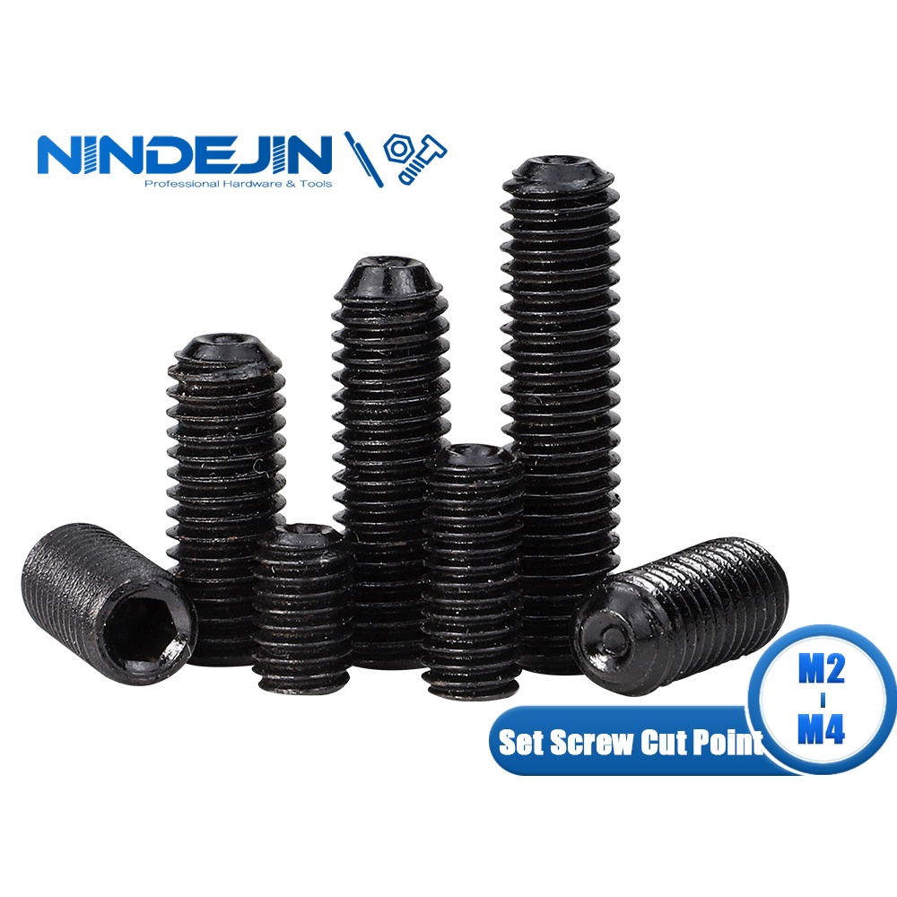 Nindejin Set Screw Cup Point Carbon Steel Hex Socket Headless Set M