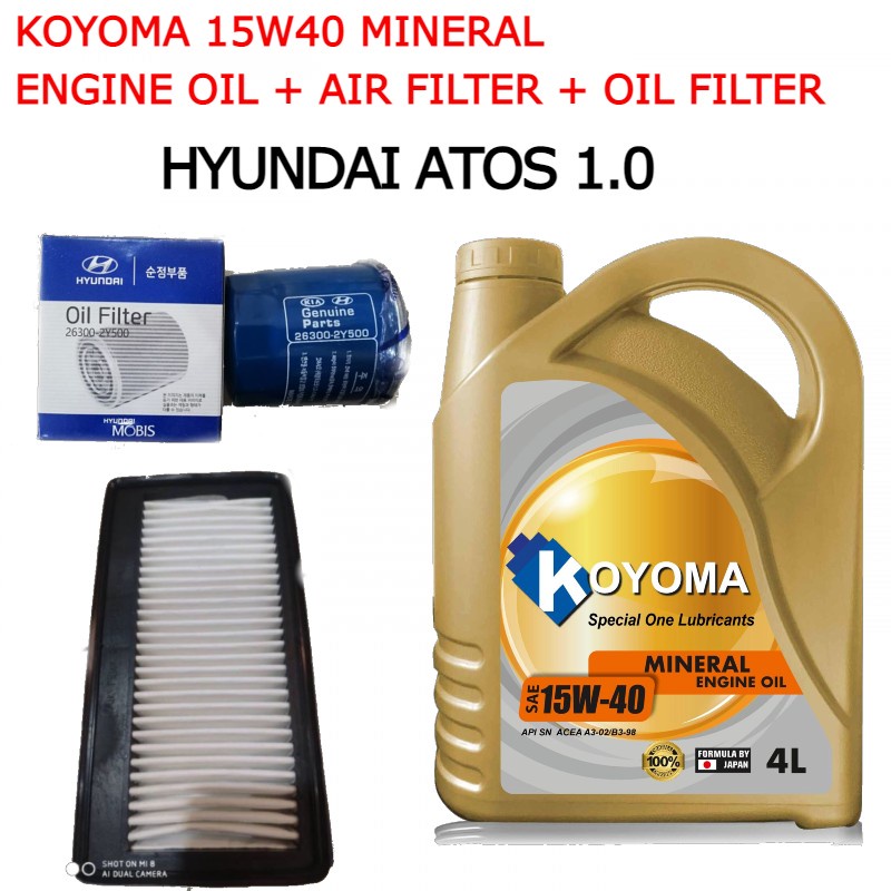 Hyundai Atos Air Filter Oil Filter Koyoma W Mineral Engine