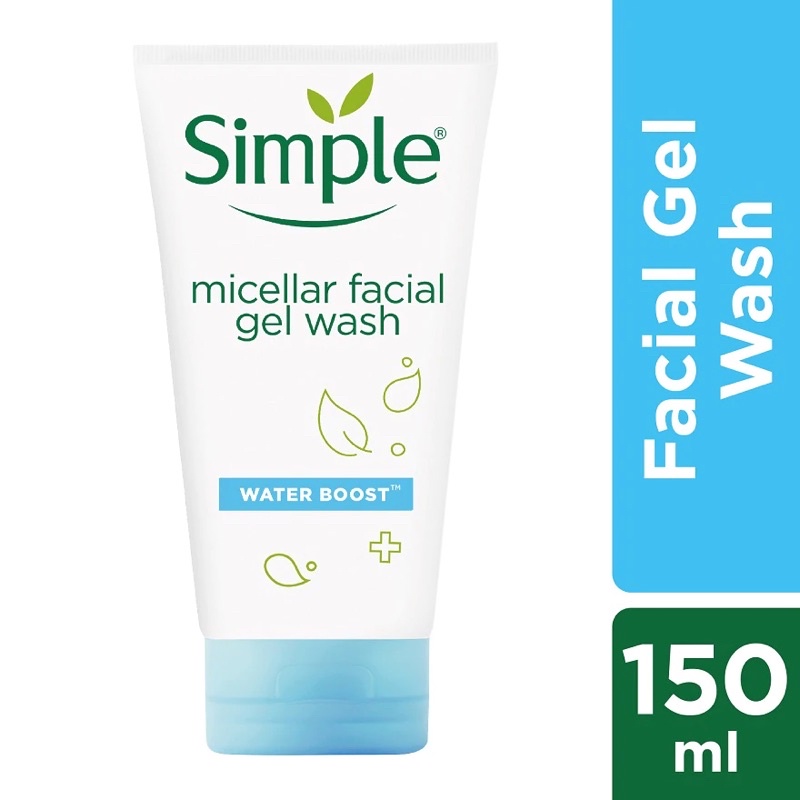 SIMPLE Water Boost Micellar Facial Wash Gel Wash 150ml Shopee Malaysia