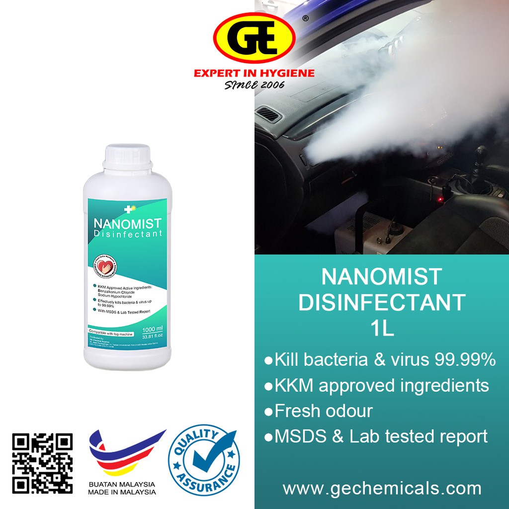 Nano Mist Fog Solution Sanitizer 1L Fogging Liquid Nanomist