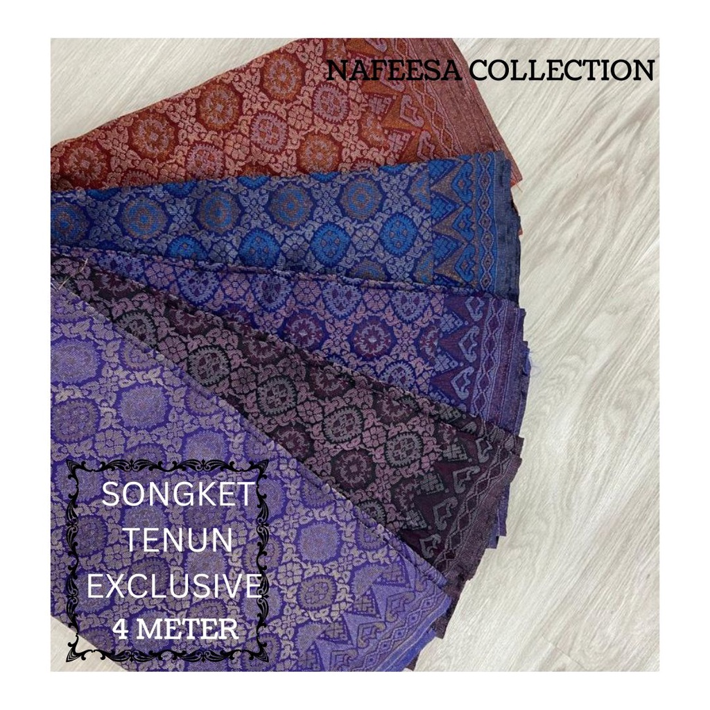 Songket Tenun Exclusive Tenun Asli Kain Pasang Bidang 45 Harga 4 Meter