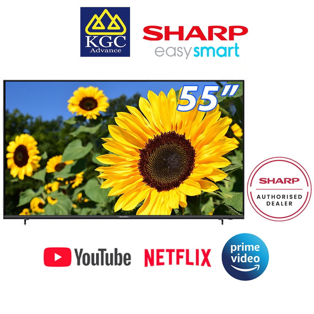 Sharp 4K UHD Smart LED TV 55 4TC55EJ2X Shopee Malaysia