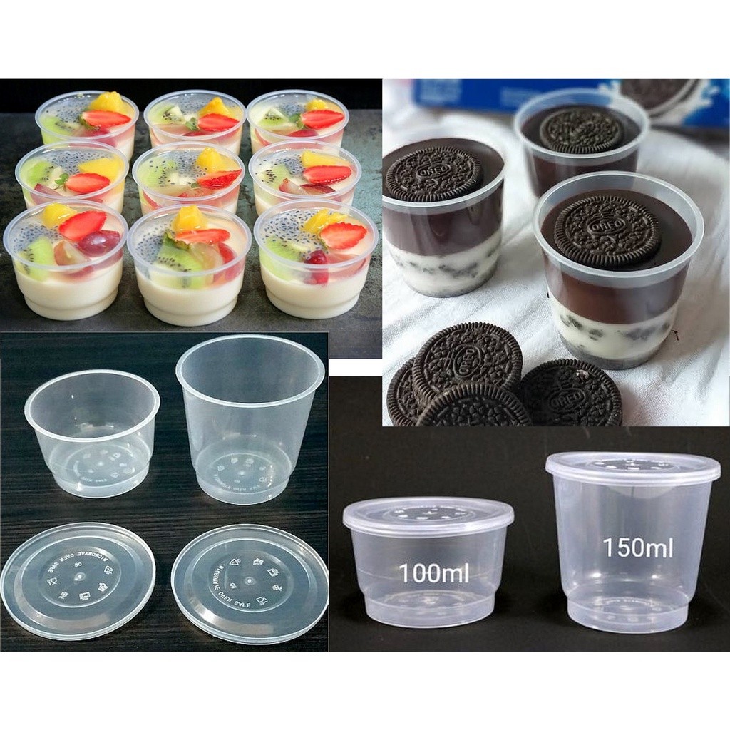 Thinwall Pudding Cup Lid Ml Jelly Slop Pudding Cup Pcs