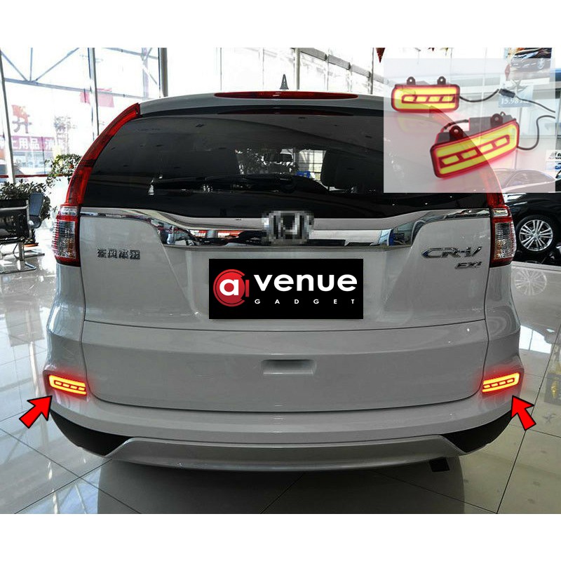 Honda CRV CR V 2015 2016 Facelift Rear Bumper Reflector LED Light Bar