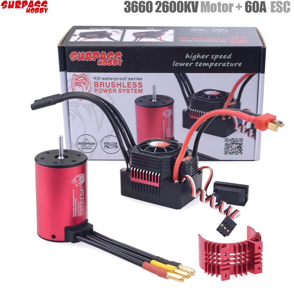 SURPASS HOBBY KK Waterproof Combo 3660 2600KV 3500KV Brushless Motor W