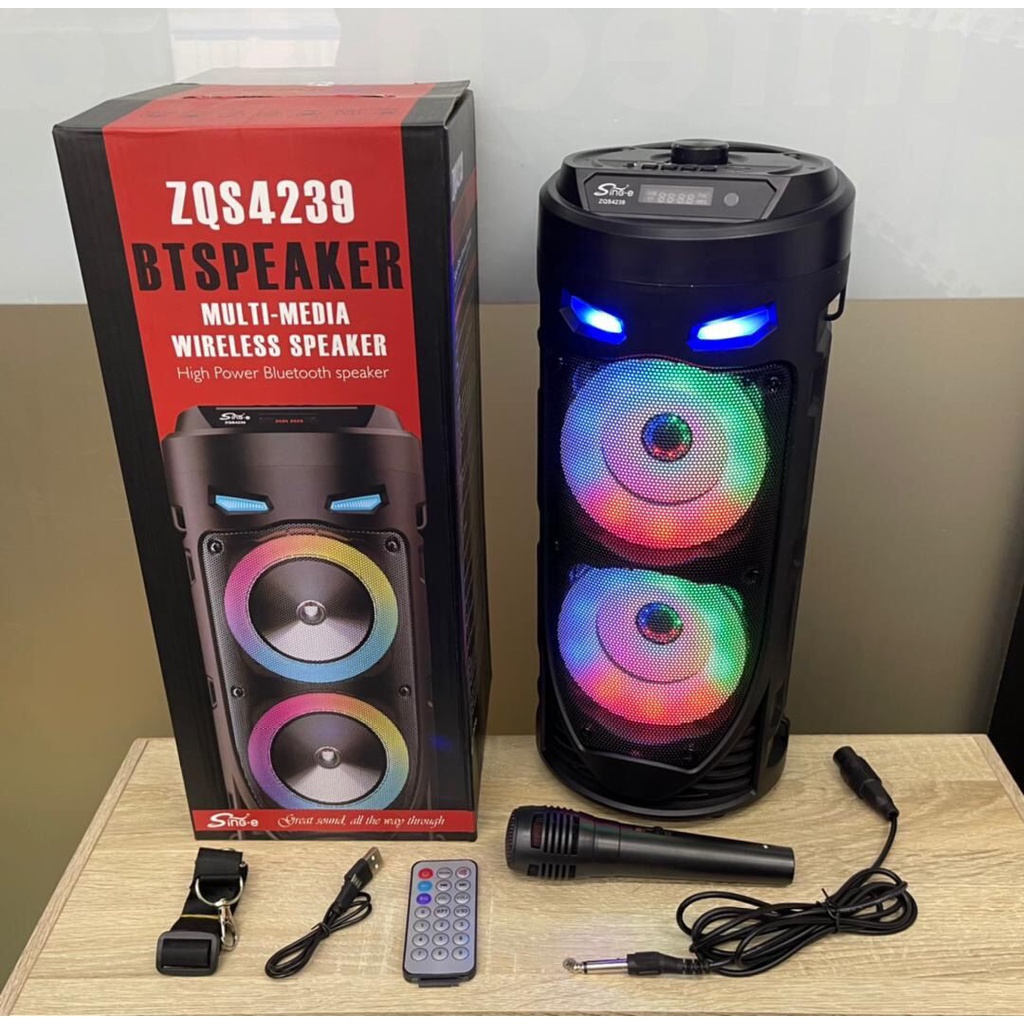 ZQS 4239 TWS Wireless Bluetooth 5 0 Portable Speaker Super Bass RGB